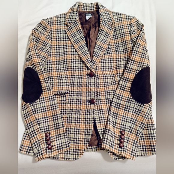 J. Crew Jackets & Blazers - J. Crew Wool Houndstooth Classic Blazer With Great Details